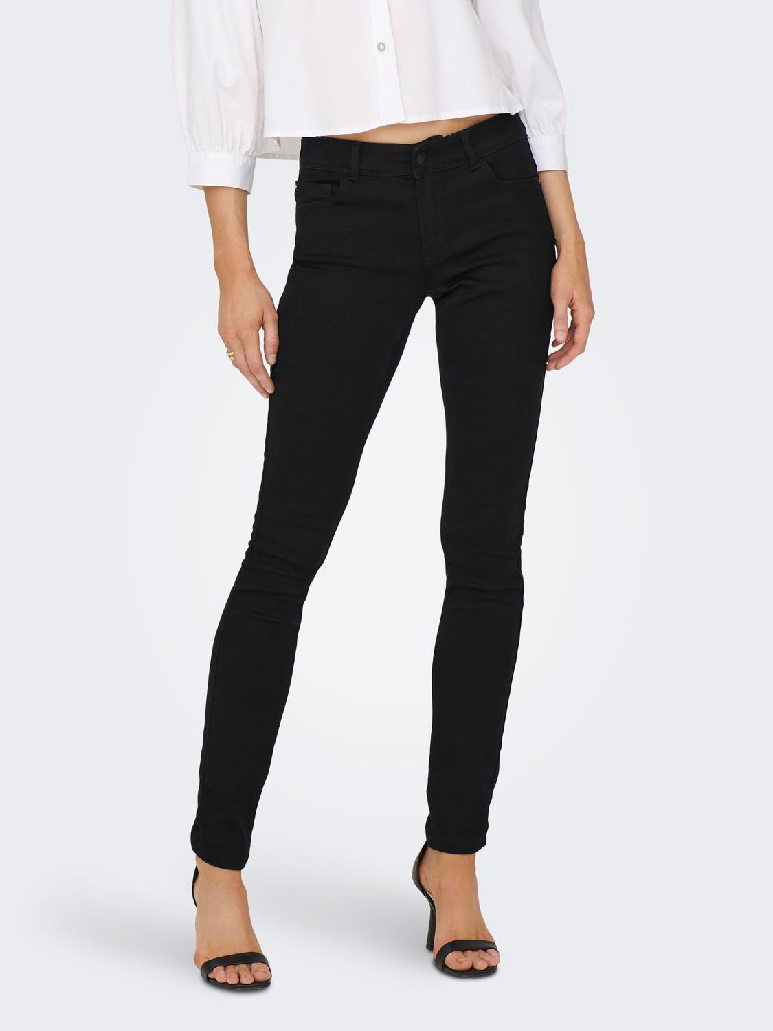 ONLY ONLSkinny reg. mjuka ultimata Skinny fit-jeans -Black Denim - 15077793