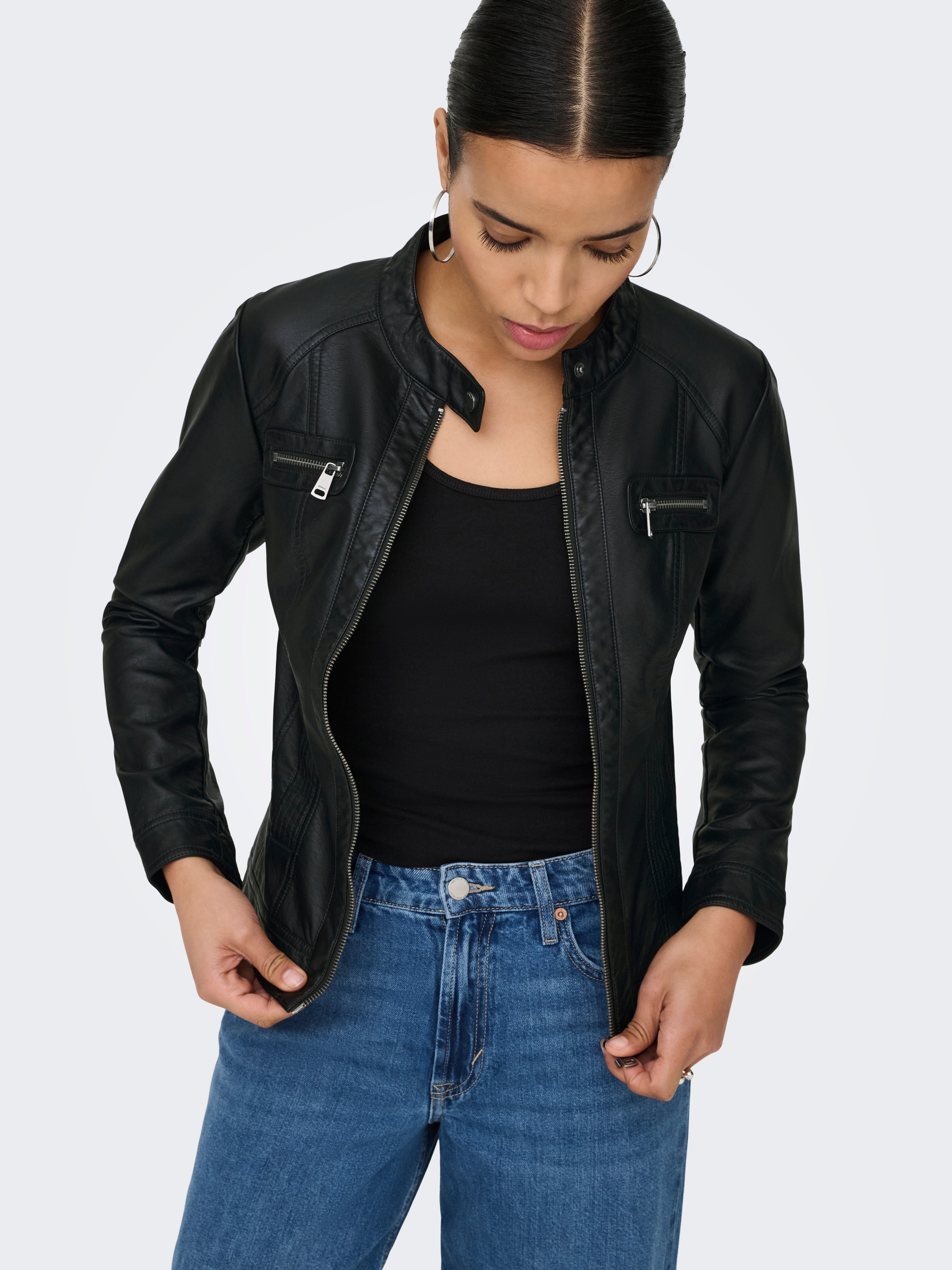 ONLBANDIT Kunstlederjacke | Schwarz | ONLY®