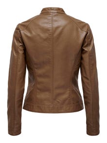 ONLY Zip PU-jacket -Cognac - 15081400