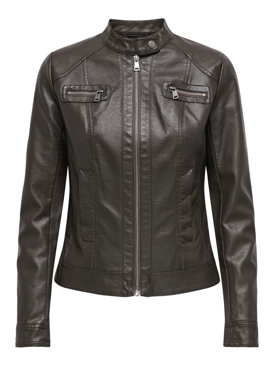 ONLY Biker collar Jacket -Chocolate Torte - 15081400