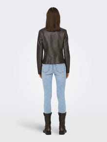 ONLY Zip Veste simili cuir -Chocolate Torte - 15081400