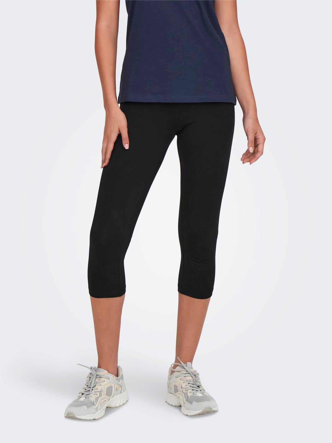 Mossimo fold outlet over capri leggings