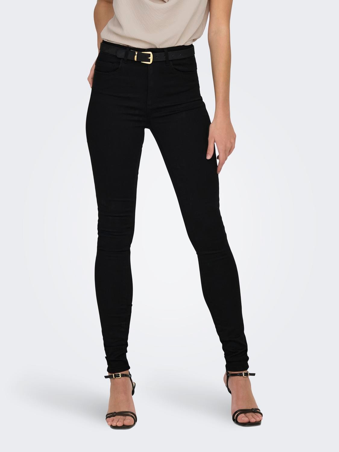 Onverenigbaar item koolhydraat ONLRoyal hoge Skinny jeans | Zwart | ONLY®