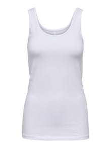 ONLY Stretch fit O-hals Tanktop -White - 15095808