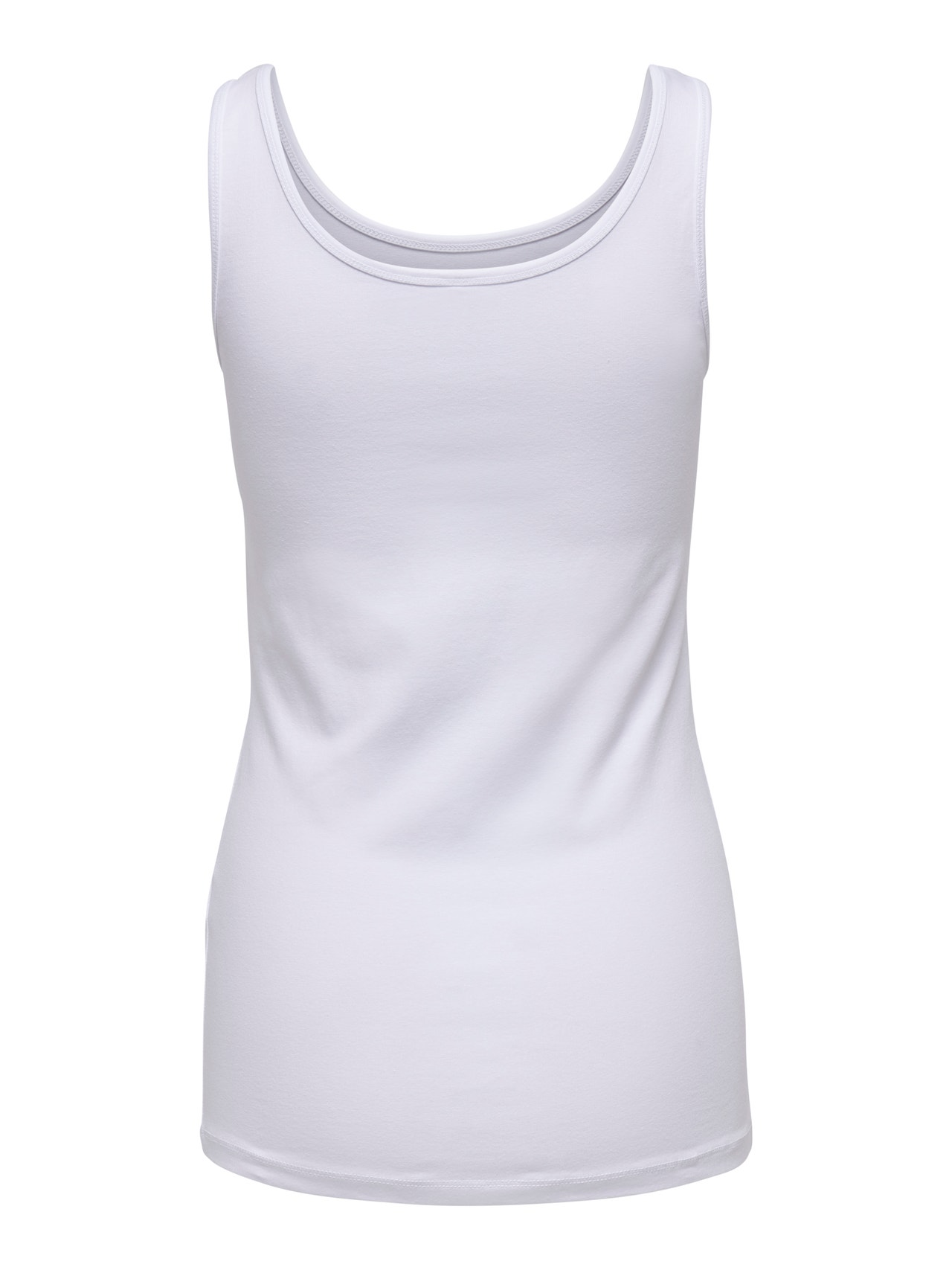 ONLY Stretch Fit Round Neck Tank-Top -White - 15095808