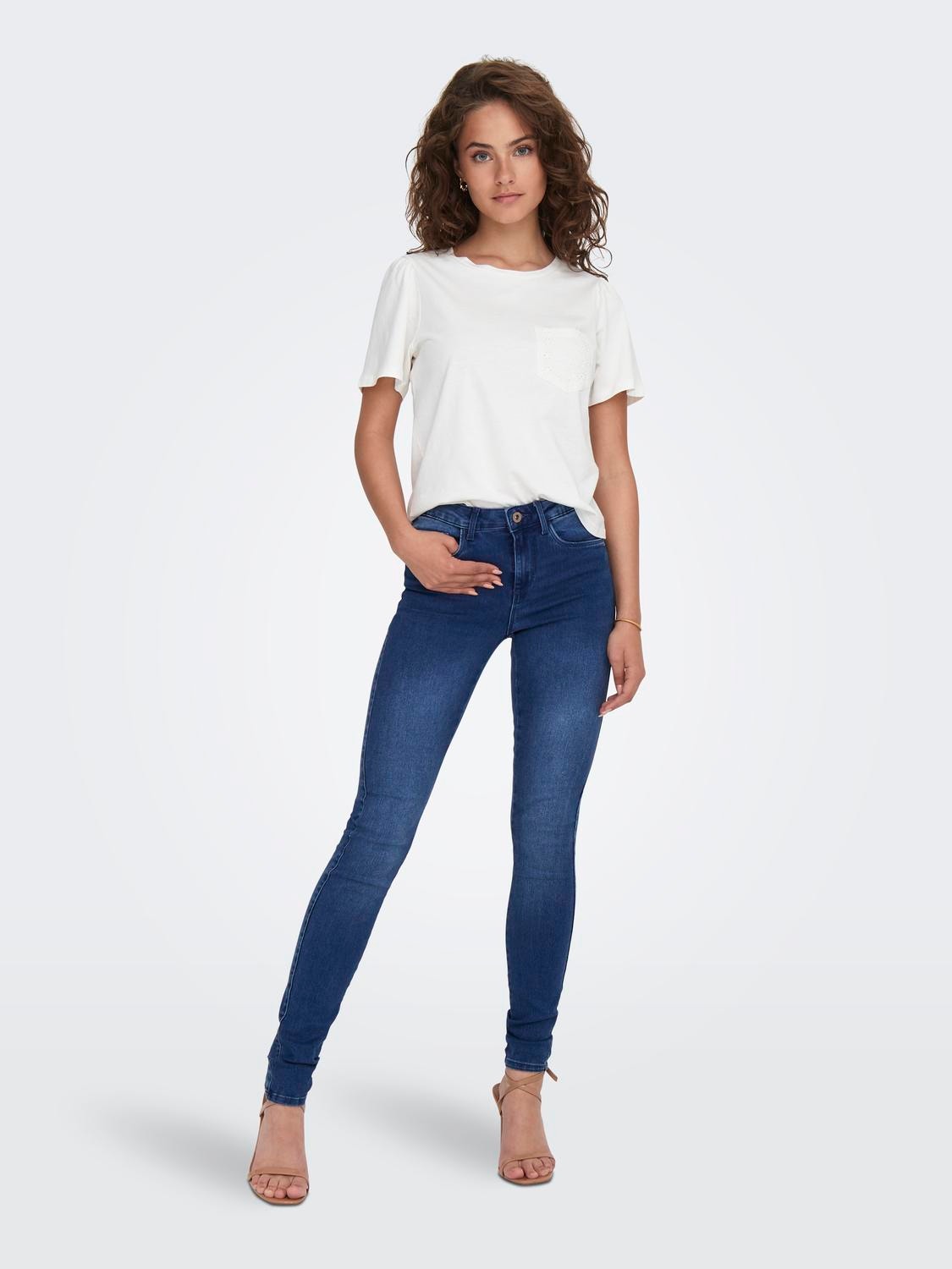 ONLY ONLROYAL LIFE REGULAR SKINNY Jeans -Medium Blue Denim - 15096177