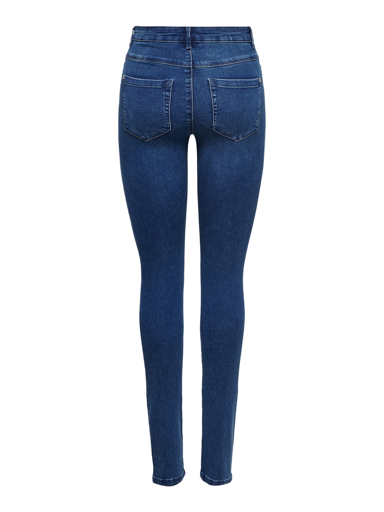 ONLY Jeans Skinny Fit Taille haute -Medium Blue Denim - 15097919