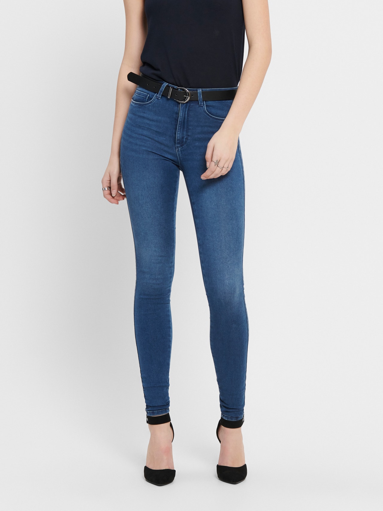 ONLY ONLROYAL LIFE HIGH Waist .SKINNY Jeans -Medium Blue Denim - 15097919