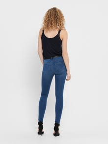 ONLY Skinny Fit Hohe Taille Jeans -Medium Blue Denim - 15097919