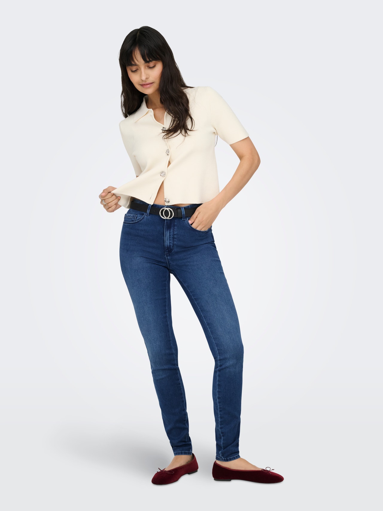 ONLY ONLROYAL High waist Skinny Fit Jeans -Medium Blue Denim - 15097919