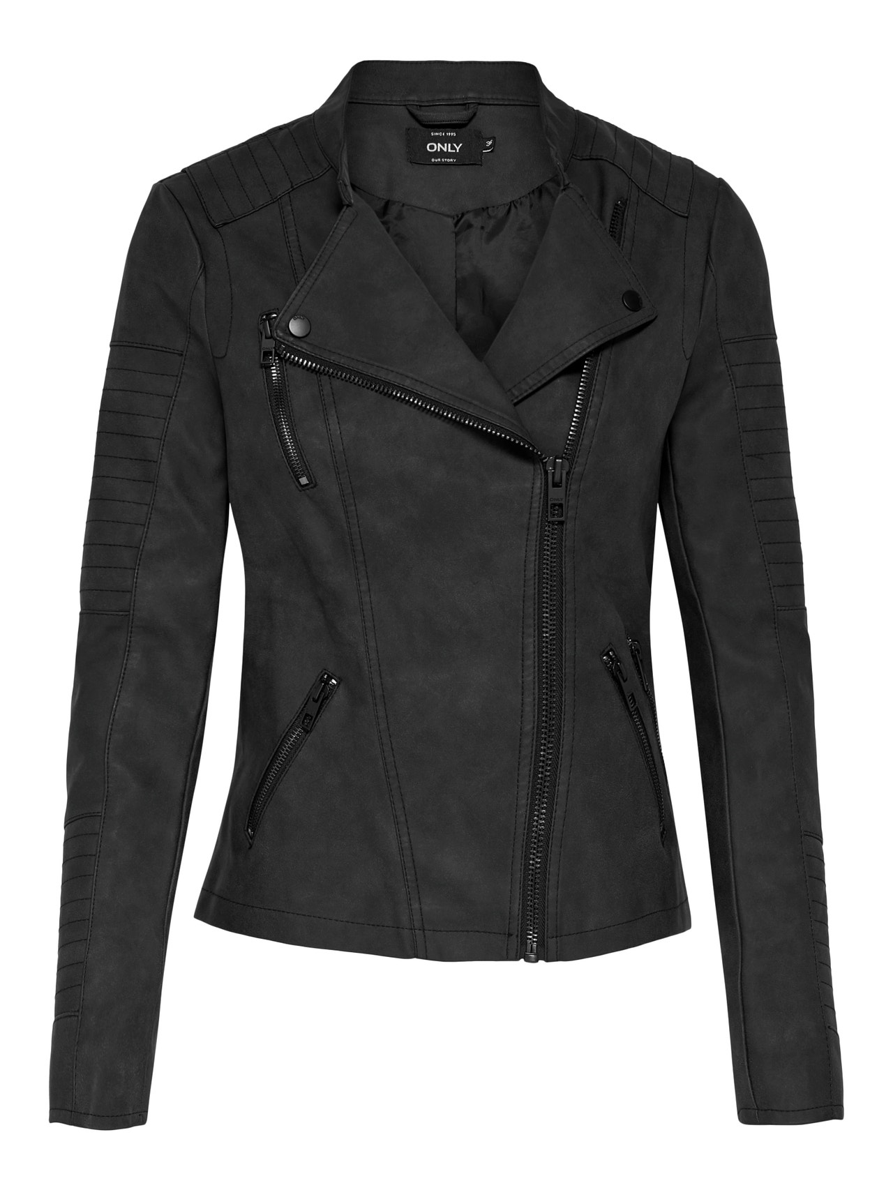 ONLY Leather look Jacket -Black - 15102997