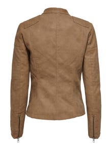 ONLY Leather look Jacket -Toasted Coconut - 15102997