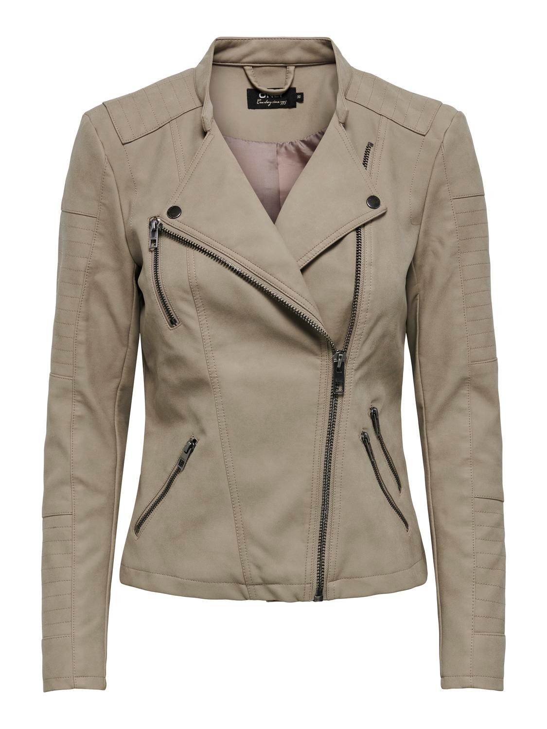 ONLY Biker collar Jacket -Weathered Teak - 15102997