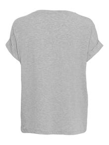 ONLY Lässiges T-Shirt -Light Grey Melange - 15106662