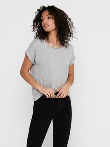 ONLY Loose fit T-shirt -Light Grey Melange - 15106662