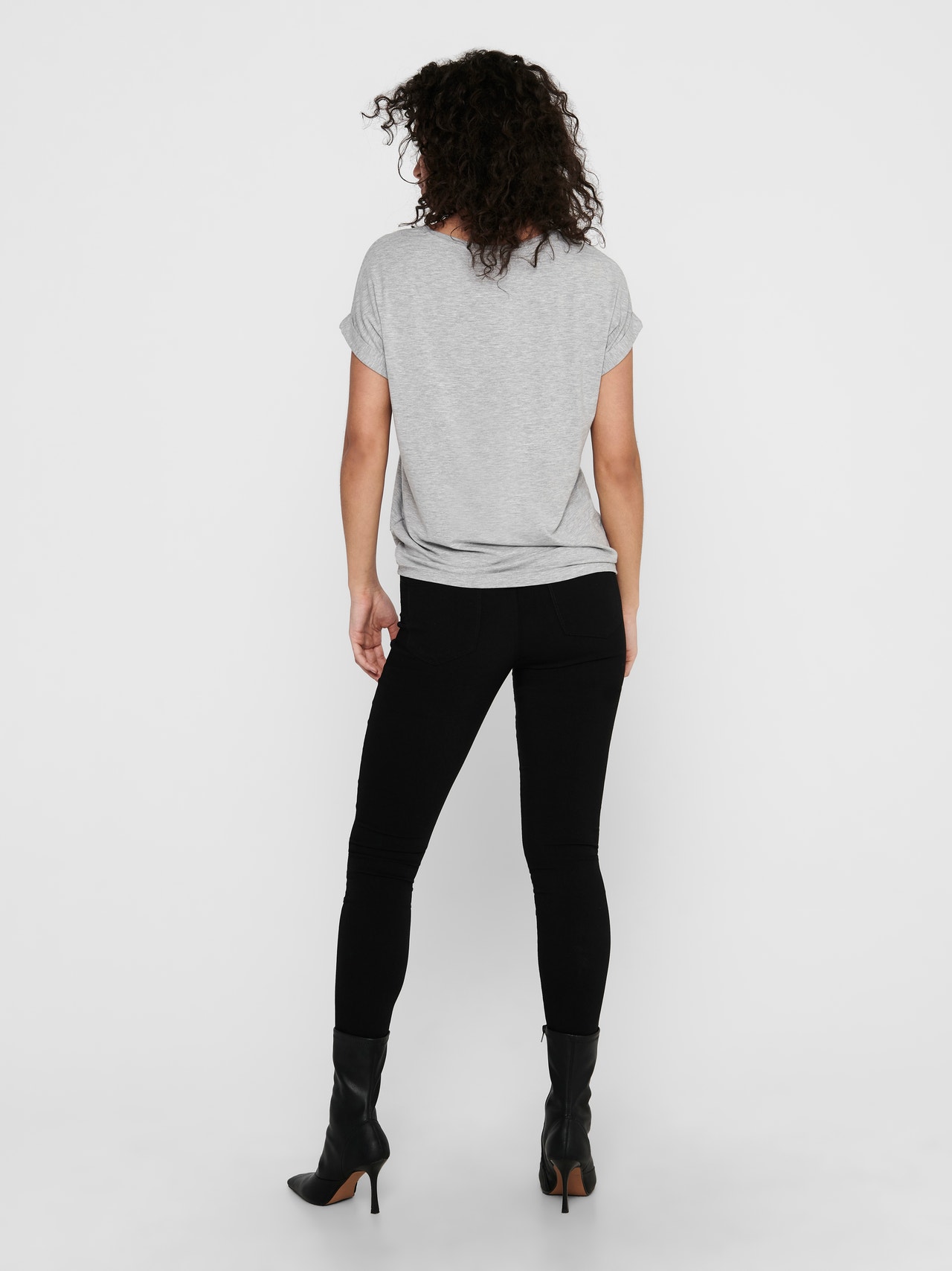 ONLY Ample T-Shirt -Light Grey Melange - 15106662