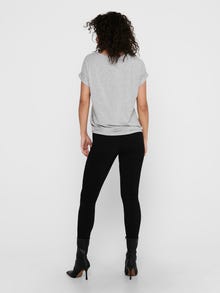 ONLY Lässiges T-Shirt -Light Grey Melange - 15106662