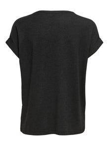 ONLY Løstsiddende T-shirt -Dark Grey Melange - 15106662