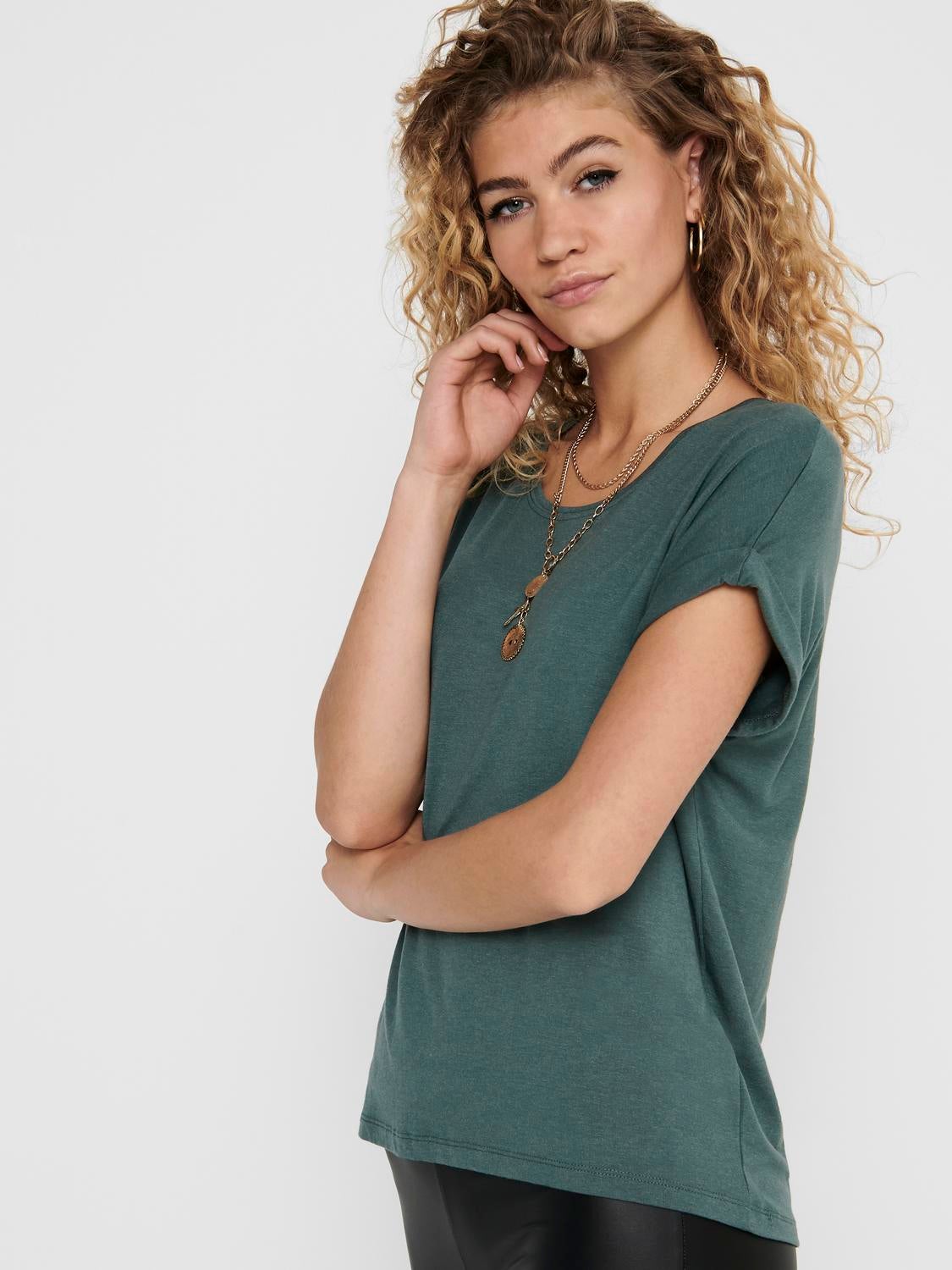 Donkergroen shirt online dames