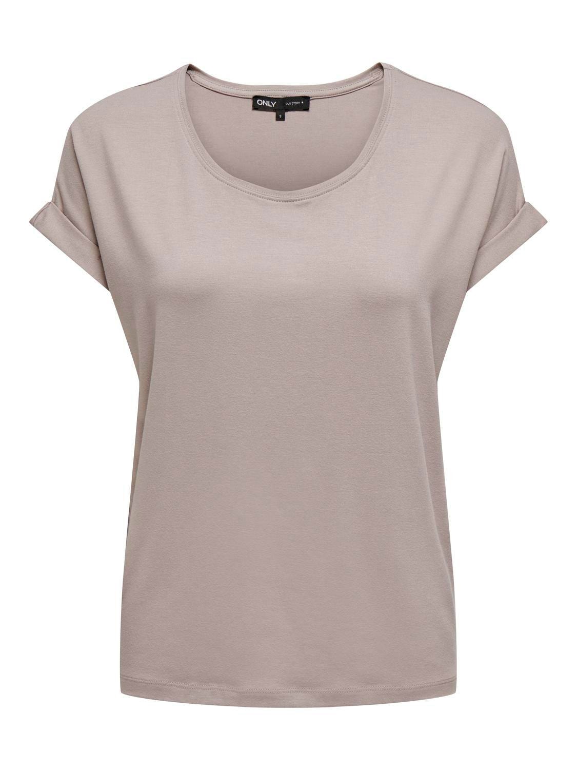 ONLY Regular Fit Round Neck Fold-up cuffs T-Shirt -Etherea - 15106662