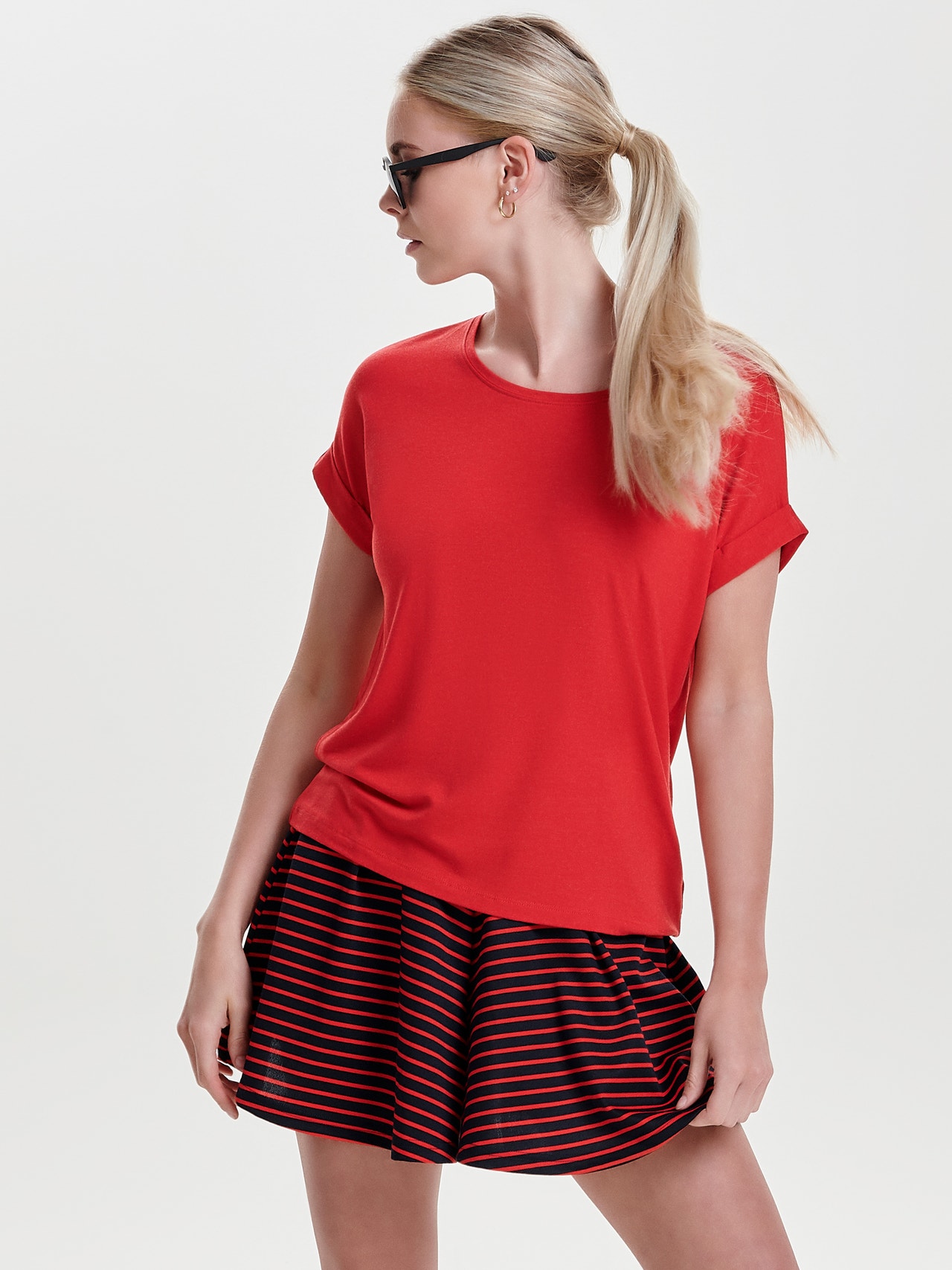 ONLY Loose fit t-shirt -Mars Red - 15106662