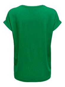 ONLY Regular fit O-hals Mouwuiteinden met omslag T-shirts -Jolly Green - 15106662