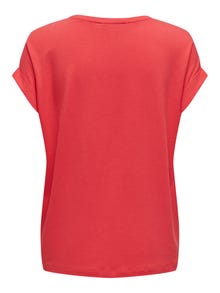 ONLY Tavapärane lõige Ümmargune kaelus Üles volditud mansetid T-särk -Cayenne - 15106662