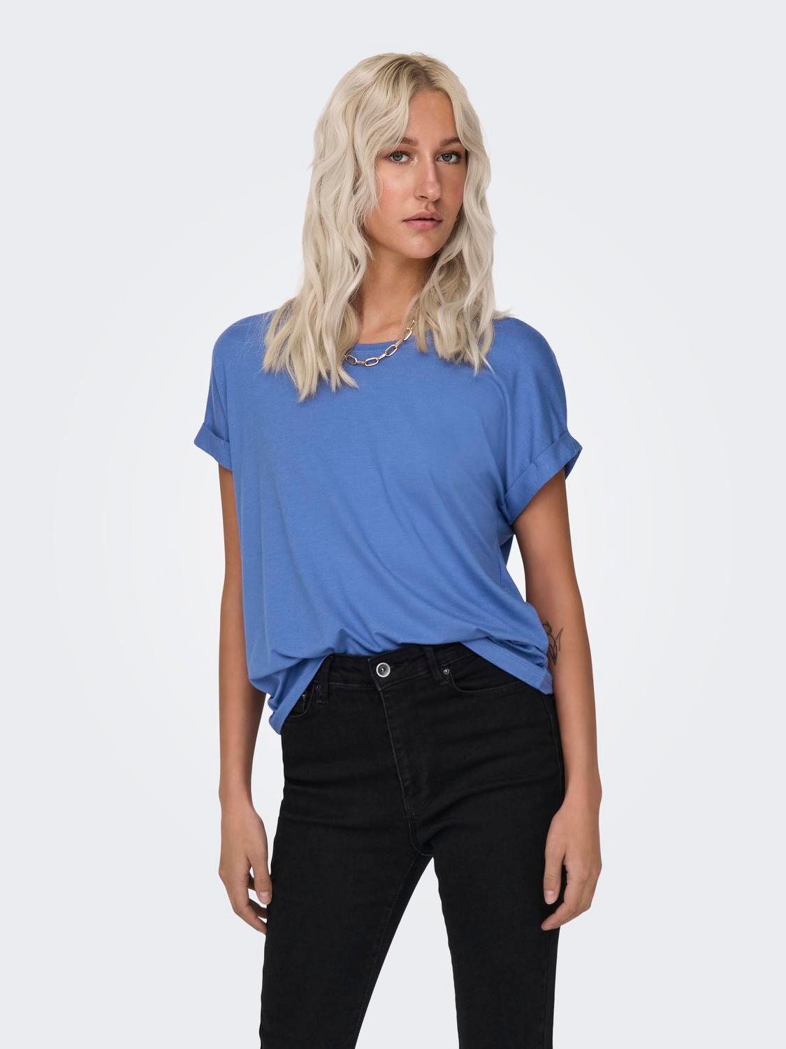 ONLY Løstsiddende T-shirt -Blue Yonder - 15106662