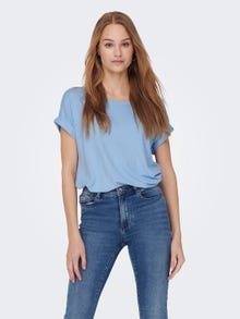 ONLY Løstsiddende T-shirt -Powder Blue - 15106662