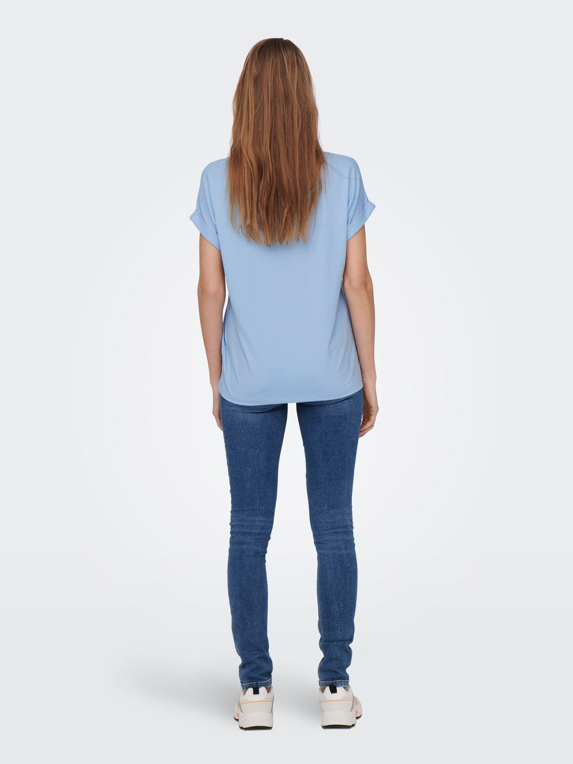 ONLY Løstsiddende T-shirt -Powder Blue - 15106662