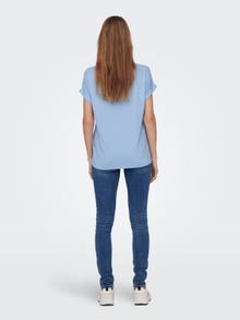 ONLY T-shirts Regular Fit Col rond Poignets repliés -Powder Blue - 15106662
