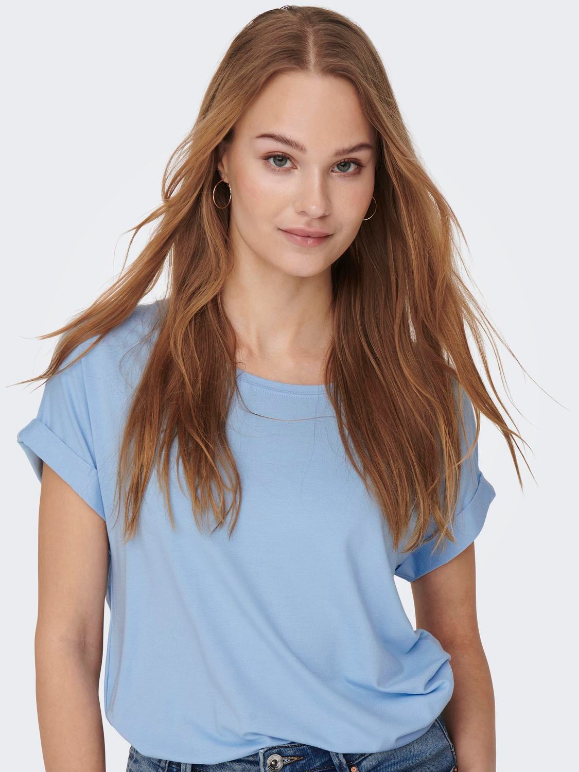 ONLY Loose fit T-shirt -Powder Blue - 15106662