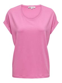 ONLY Løstsiddende T-shirt -Fuchsia Pink - 15106662