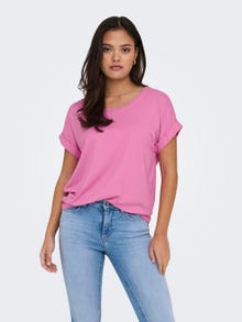 ONLY Lös passform T-shirt -Fuchsia Pink - 15106662