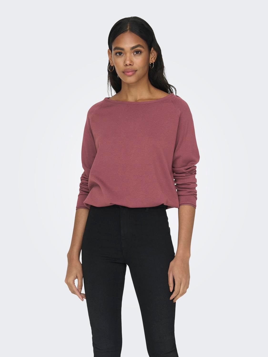 Pull violet foncé hot sale