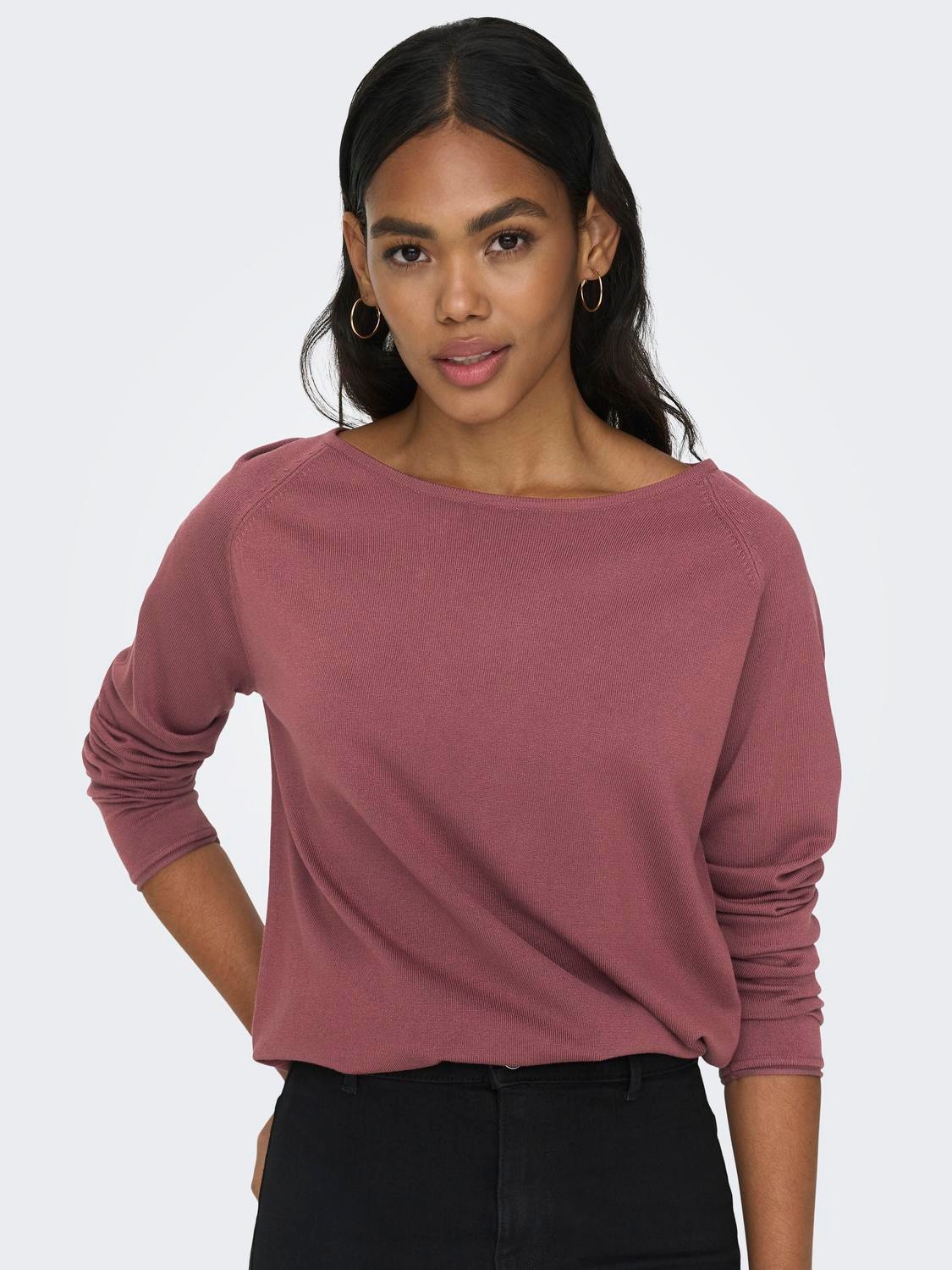 ONLY Long Knitted Pullover -Wild Ginger - 15109964