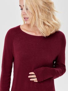 ONLY O-hals Pullover -Sun-Dried Tomato - 15109964
