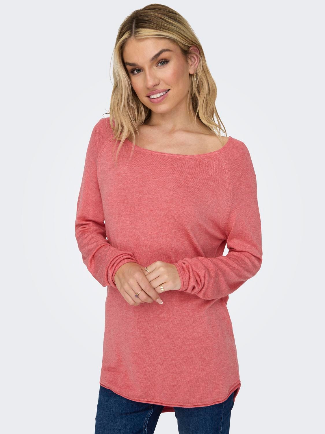 ONLY - Jersey fucsia onlSofi LS RIB 15306346 Mujer