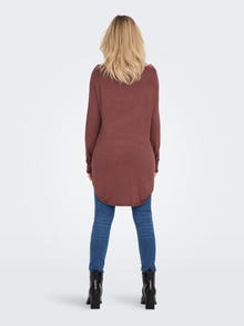 ONLY Lång Stickad tröja -Rose Brown - 15109964