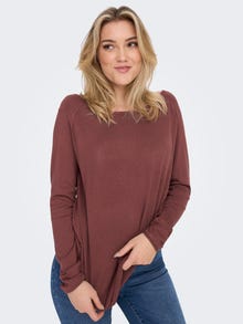 ONLY Long Knitted Pullover -Rose Brown - 15109964