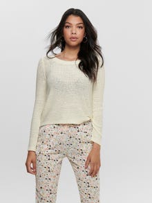 ONLY Texture Knitted Pullover -Cloud Dancer - 15113356
