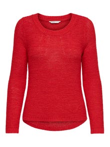 ONLY O-hals Pullover -Flame Scarlet - 15113356