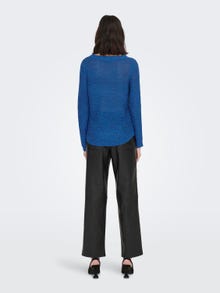 ONLY Texture Knitted Pullover -Directoire Blue - 15113356