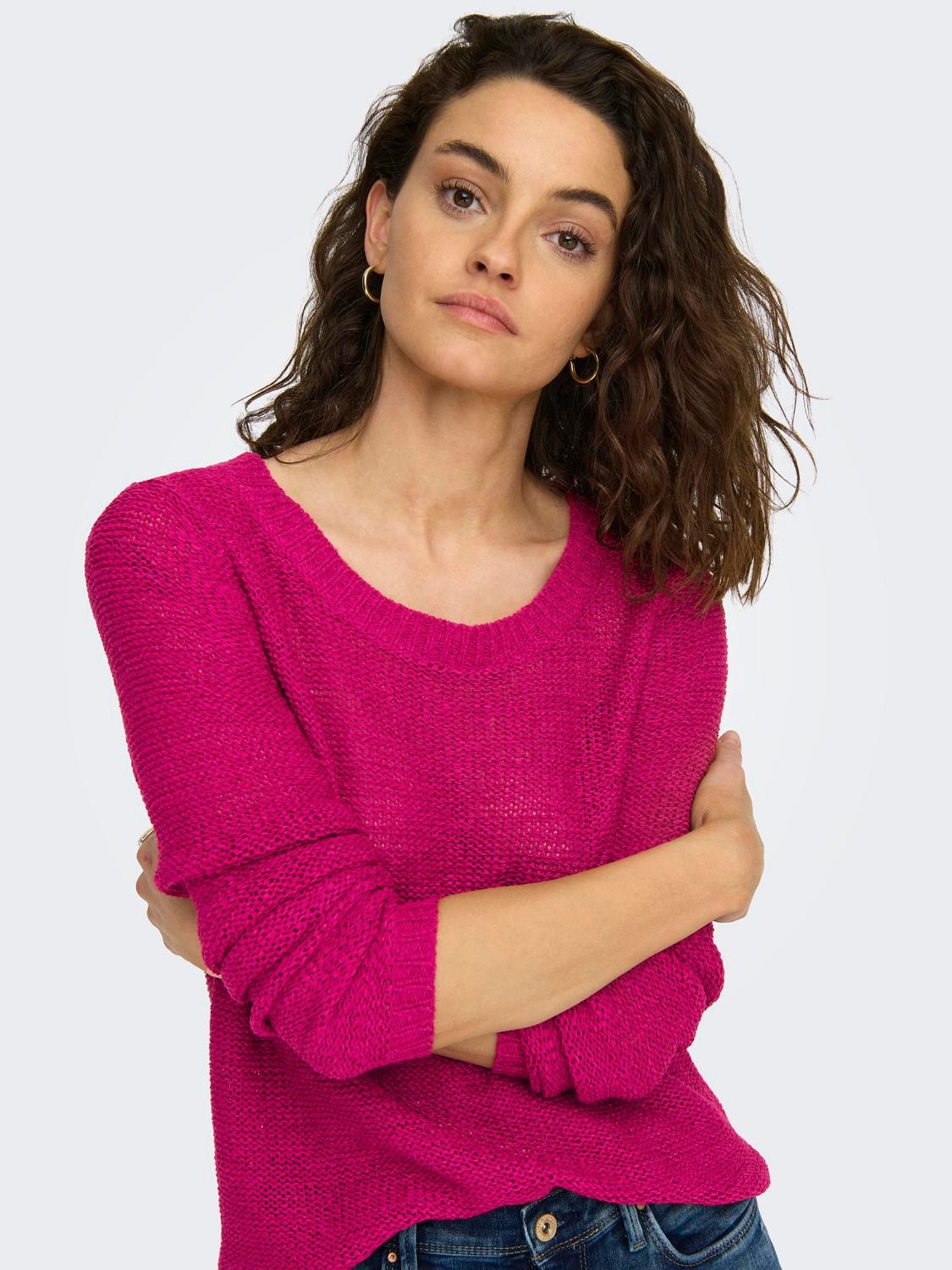 Knitted Pullover ONLY® Dark | Rose | Texture