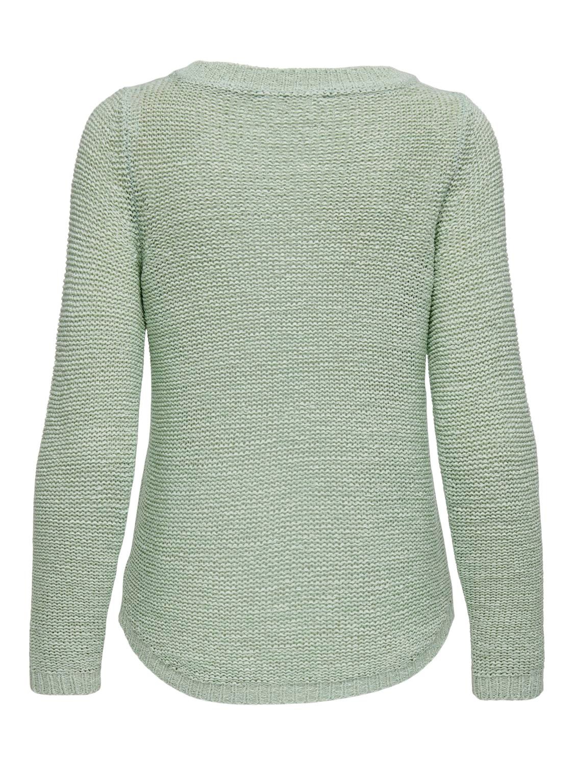 ONLY Enfärgad Stickad tröja -Subtle Green - 15113356