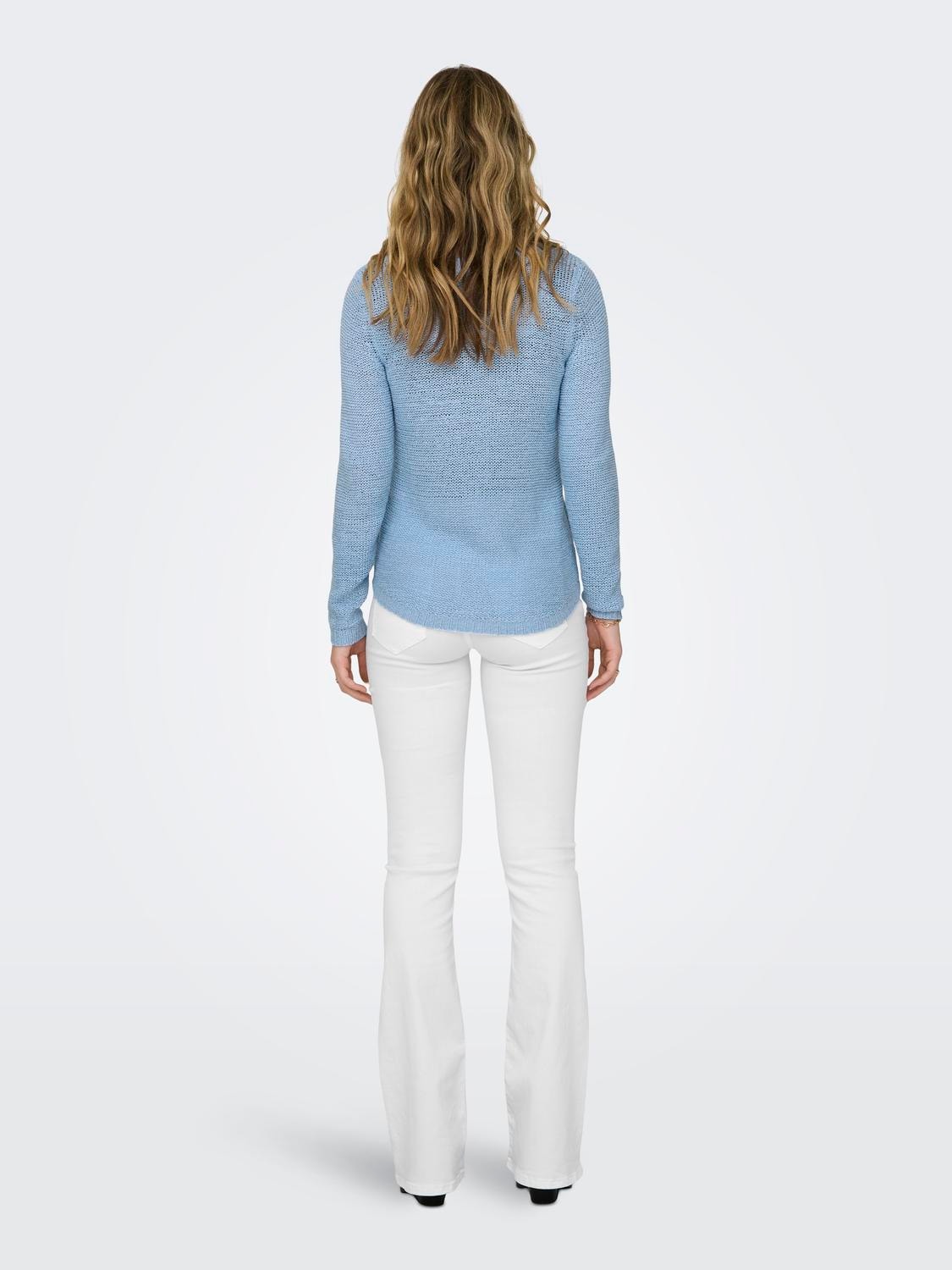 ONLY O-hals Pullover -Clear Sky - 15113356