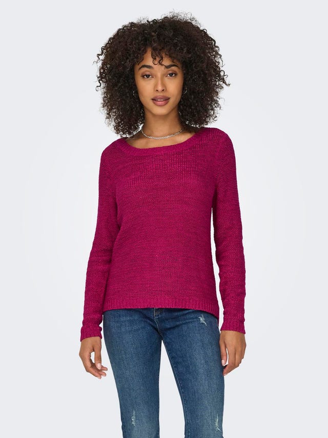 ONLY Einfarbiger Strickpullover - 15113356