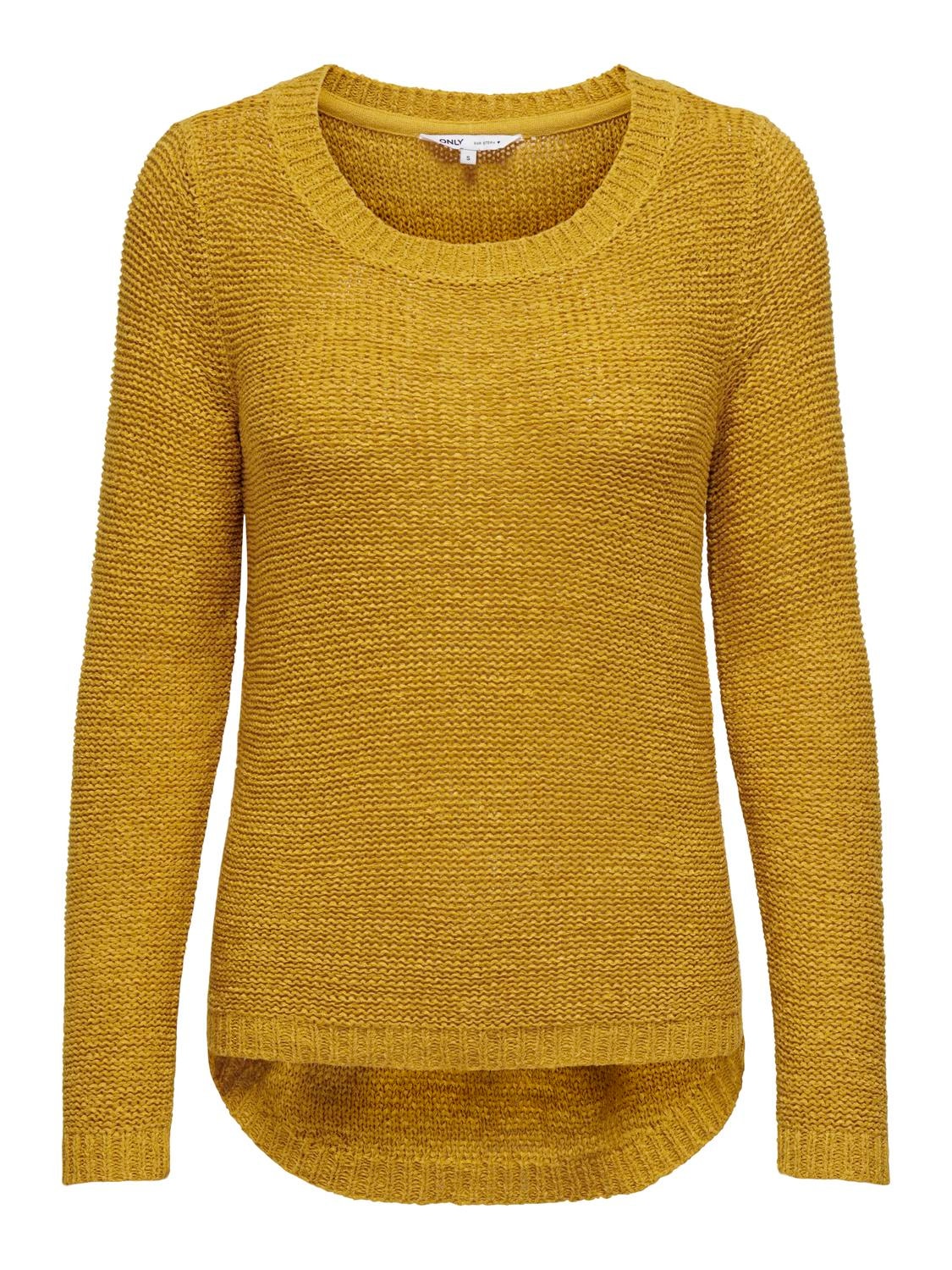 ONLY Enfärgad Stickad tröja -Golden Spice - 15113356