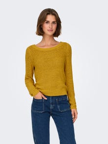 ONLY Regular Fit Round Neck Pullover -Golden Spice - 15113356