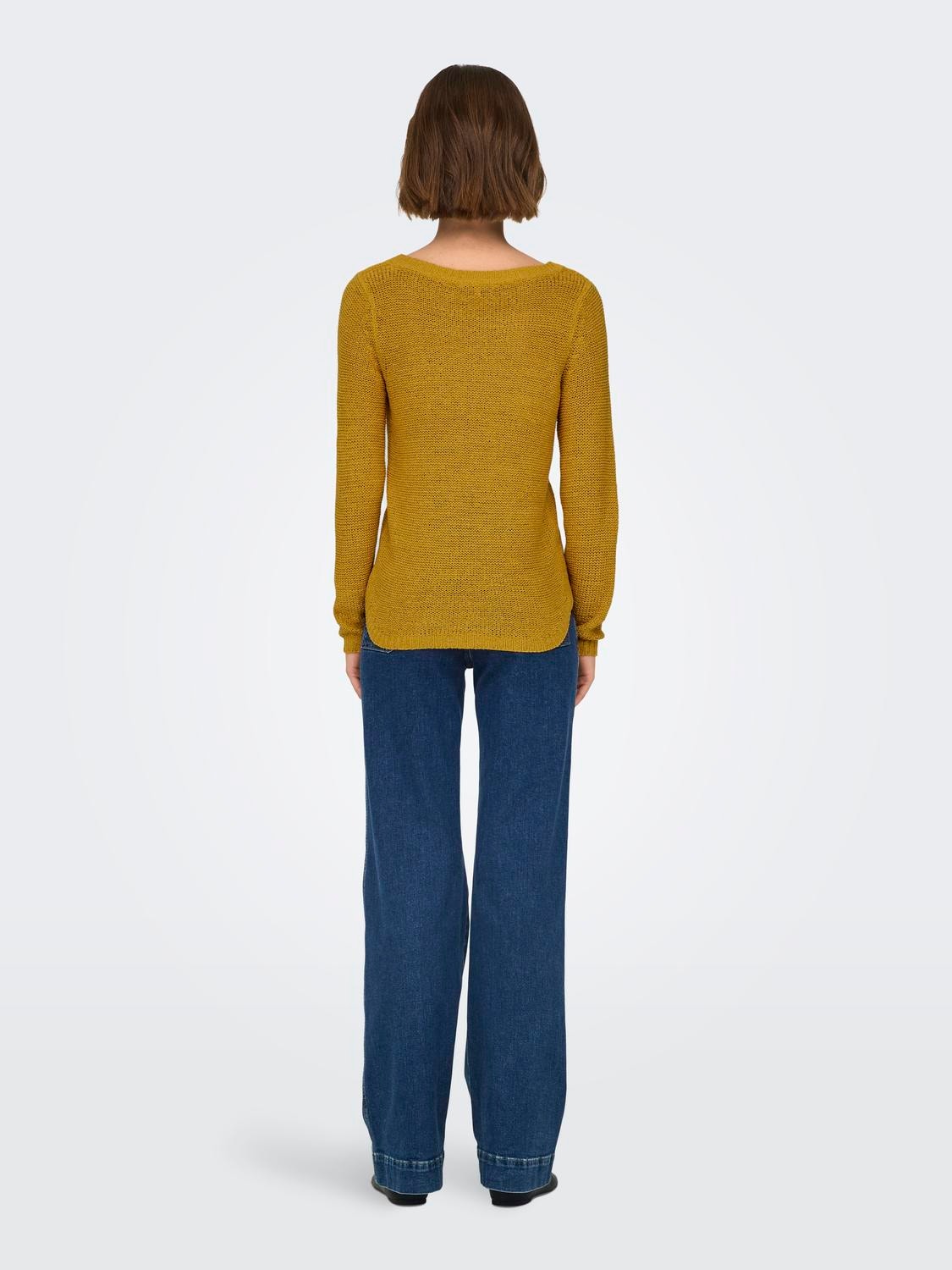 ONLY Texture Knitted Pullover -Golden Spice - 15113356